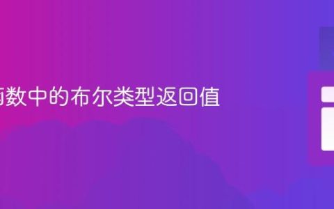 Java 函数中的布尔类型返回值