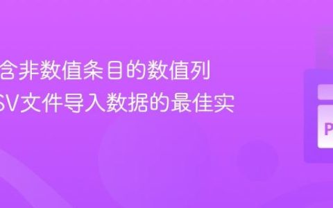 处理包含非数值条目的数值列：从CSV文件导入数据的最佳实践
