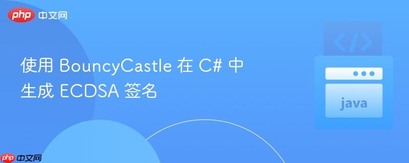 使用 bouncycastle 在 c# 中生成 ecdsa 签名