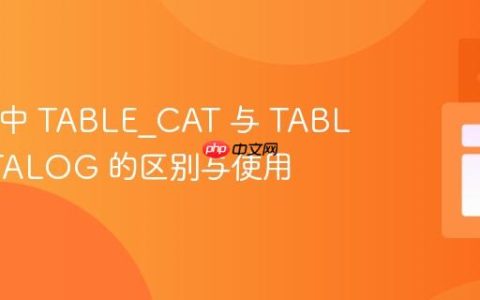 JDBC 中 TABLE_CAT 与 TABLE_CATALOG 的区别与使用