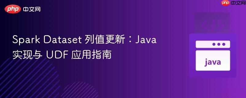 Spark Dataset 列值更新:Java 实现与 UDF 应用指南