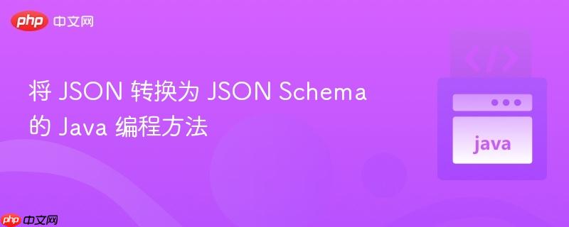 将 json 转换为 json schema 的 java 编程方法