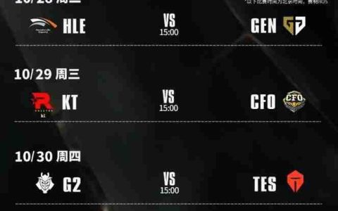 《英雄联盟》S15四分之一决赛赛程出炉：AL对阵T1
