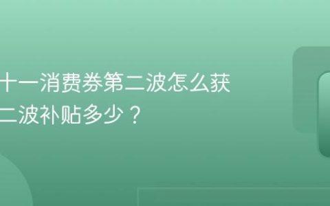 抖音双十一消费券第二波怎么获得？第二波补贴多少？
