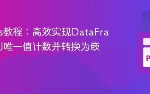 Pandas教程：高效实现DataFrame每列唯一值计数并转换为嵌套字典