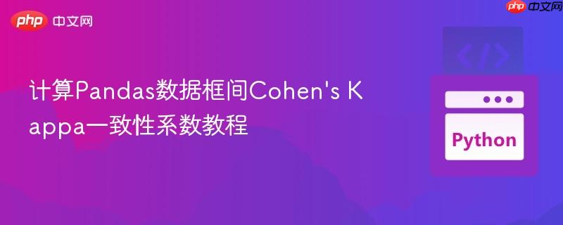 计算Pandas数据框间Cohen's Kappa一致性系数教程