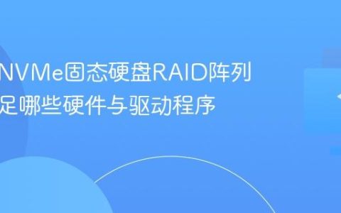 构建全NVMe固态硬盘RAID阵列需要满足哪些硬件与驱动程序条件？