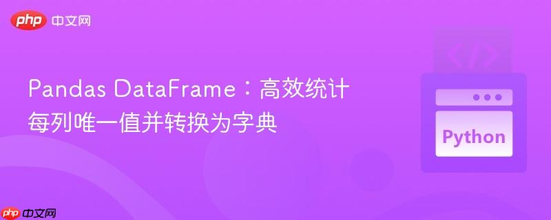 Pandas DataFrame:高效统计每列唯一值并转换为字典