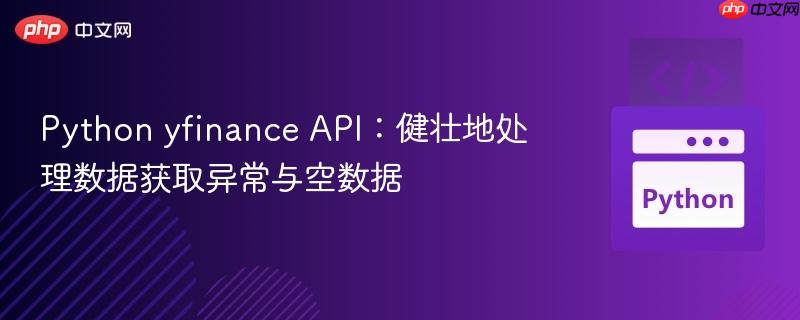 python yfinance api:健壮地处理数据获取异常与空数据