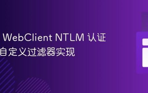 Spring WebClient NTLM 认证：通过自定义过滤器实现