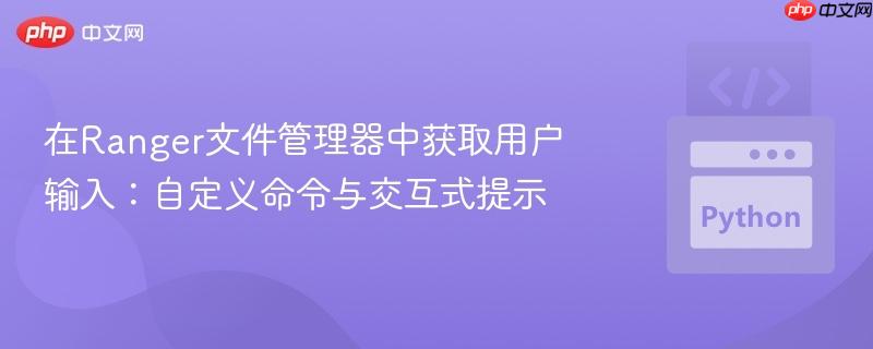 在Ranger文件管理器中获取用户输入:自定义命令与交互式提示