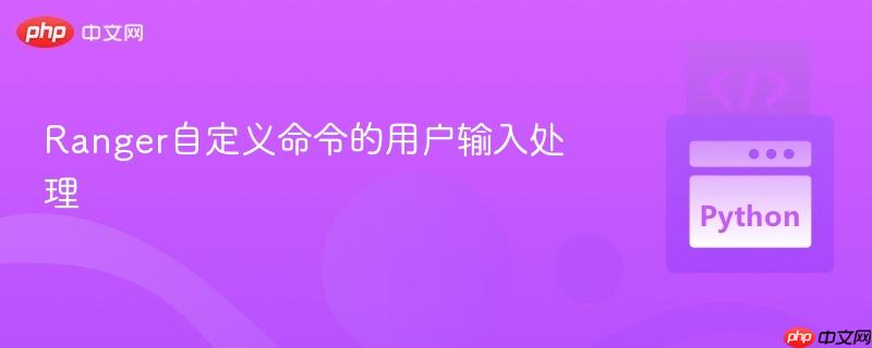 Ranger自定义命令的用户输入处理