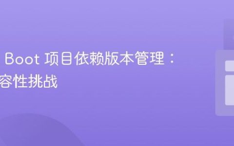 Spring Boot 项目依赖版本管理：解决兼容性挑战