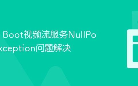 Spring Boot视频流服务NullPointerException问题解决