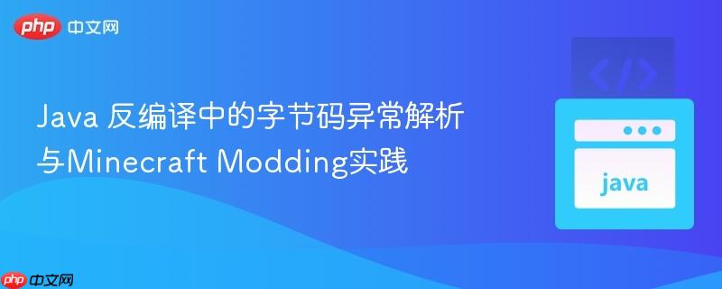 Java 反编译中的字节码异常解析与Minecraft Modding实践
