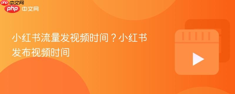 小红书流量发视频时间?小红书发布视频时间