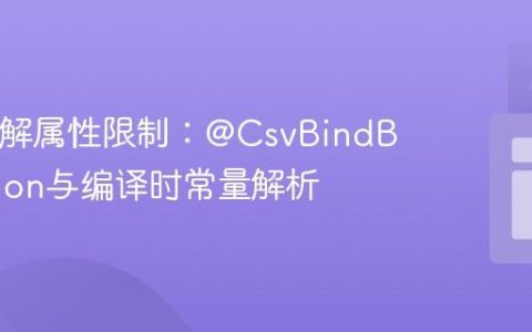 Java注解属性限制：@CsvBindByPosition与编译时常量解析