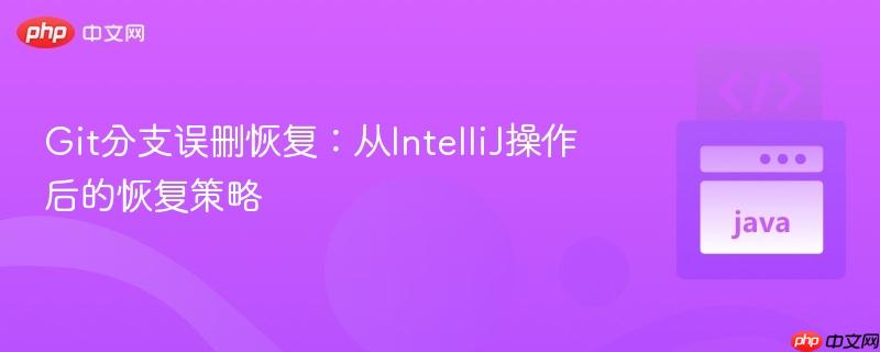 Git分支误删恢复:从IntelliJ操作后的恢复策略
