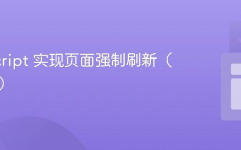 JavaScript 实现页面强制刷新（无按钮）