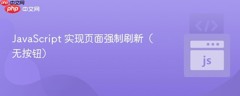 JavaScript 实现页面强制刷新（无按钮）