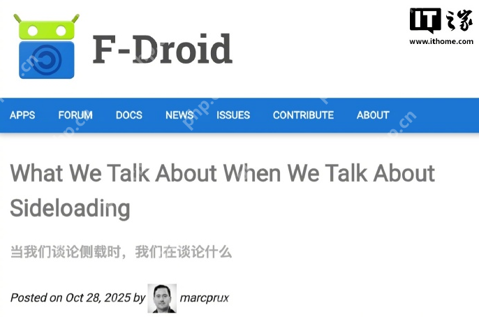 谷歌宣称“侧载不会消失”,遭开源应用仓库 F-Droid 驳斥 - 创想鸟