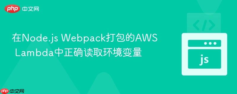 在Node.js Webpack打包的AWS Lambda中正确读取环境变量