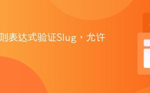 使用正则表达式验证Slug，允许斜杠