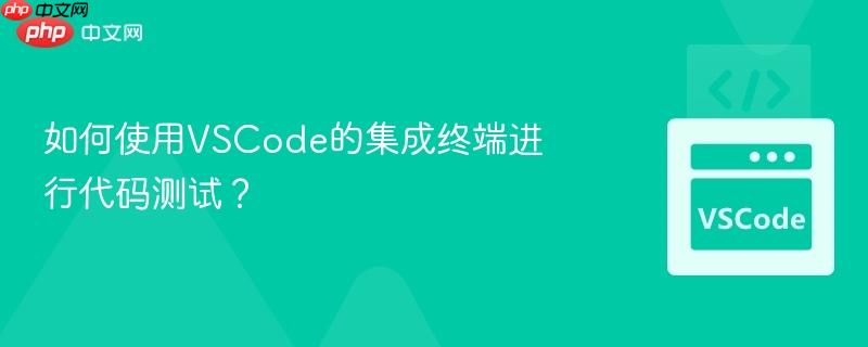 如何使用vscode的集成终端进行代码测试?