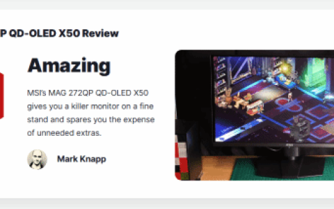 微星新显示器获IGN9分:750美元 500Hz、QD-OLED
