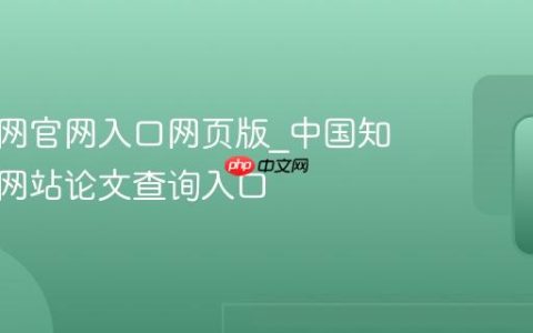 中国知网官网入口网页版_中国知网官方网站论文查询入口