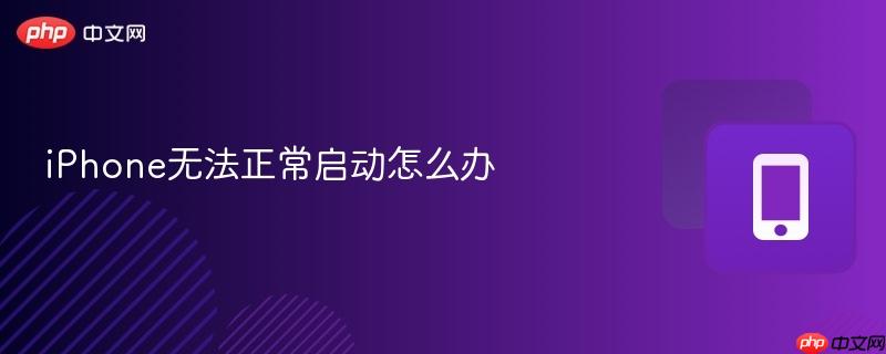 iPhone无法正常启动怎么办