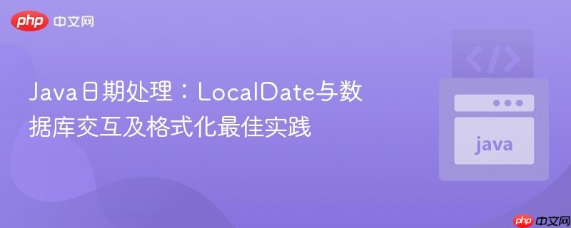 Java日期处理:LocalDate与数据库交互及格式化最佳实践
