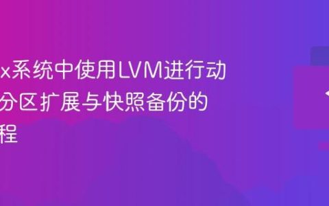 在Linux系统中使用LVM进行动态磁盘分区扩展与快照备份的操作流程