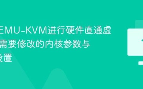 使用QEMU-KVM进行硬件直通虚拟化时需要修改的内核参数与BIOS设置
