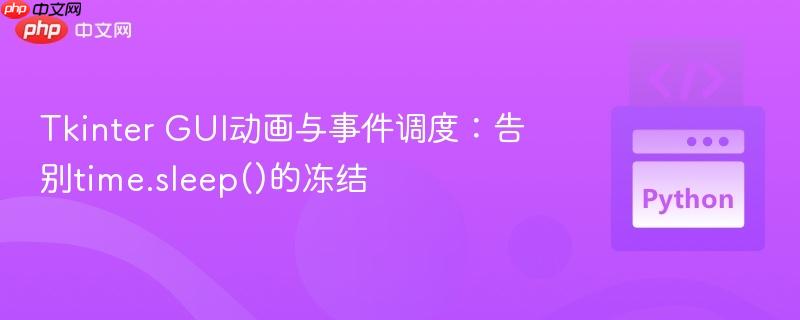 Tkinter GUI动画与事件调度:告别time.sleep()的冻结