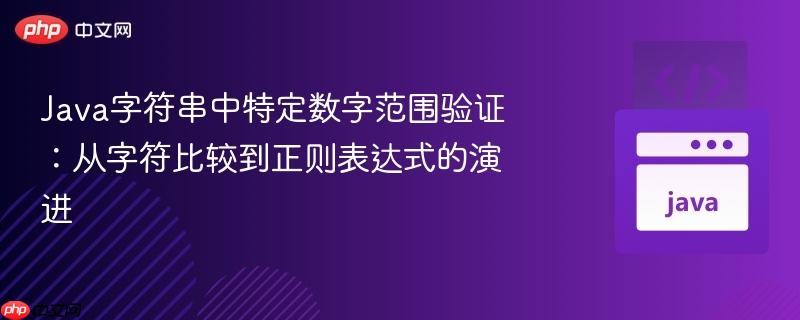 Java字符串中特定数字范围验证：从字符比较到正则表达式的演进