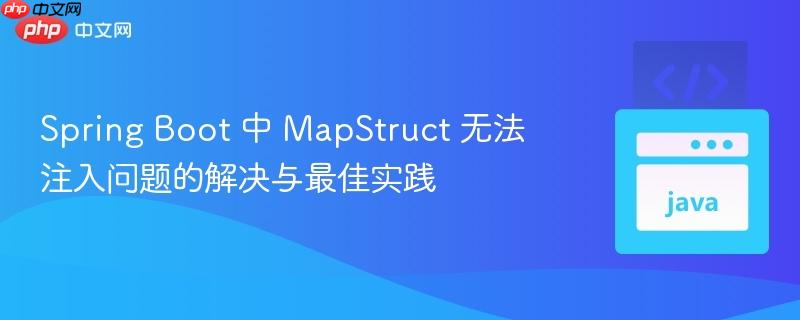 spring boot 中 mapstruct 无法注入问题的解决与最佳实践