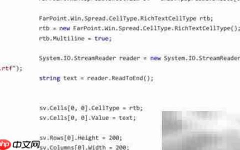 Spread控件单元格文字加下划线