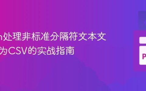 Python处理非标准分隔符文本文件转换为CSV的实战指南