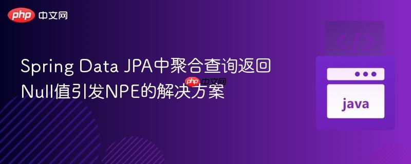 Spring Data JPA中聚合查询返回Null值引发NPE的解决方案