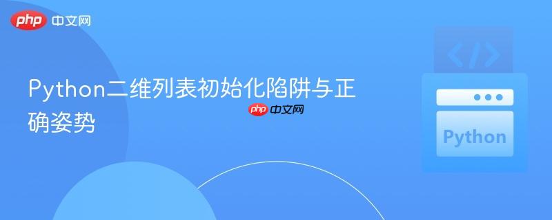 Python二维列表初始化陷阱与正确姿势
