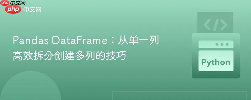Pandas DataFrame：从单一列高效拆分创建多列的技巧