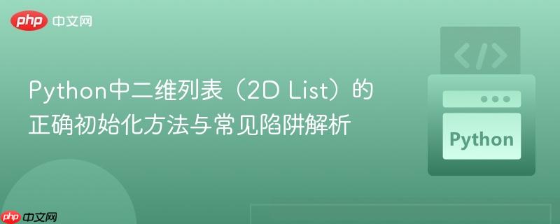 Python中二维列表(2D List)的正确初始化方法与常见陷阱解析