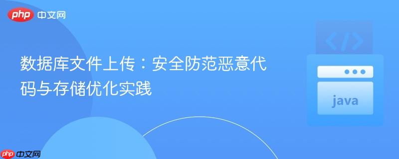 数据库文件上传：安全防范恶意代码与存储优化实践
