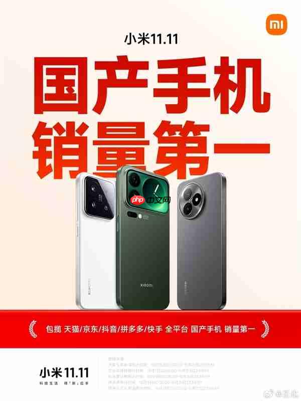 小米17 Pro Max包揽多平台国产手机6K+价位段冠军:销量、销售额都第一