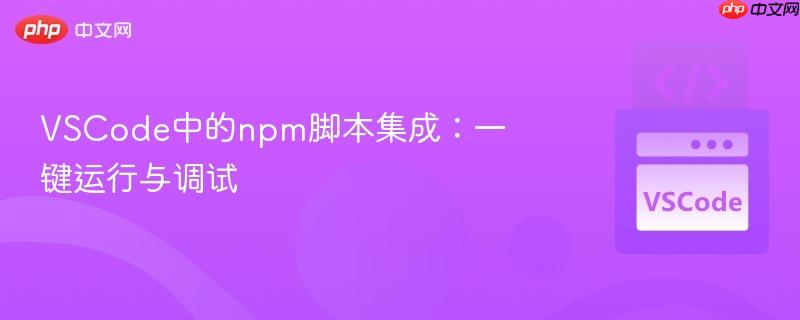VSCode中的npm脚本集成:一键运行与调试