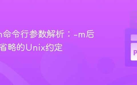 Python命令行参数解析：-m后空格可省略的Unix约定
