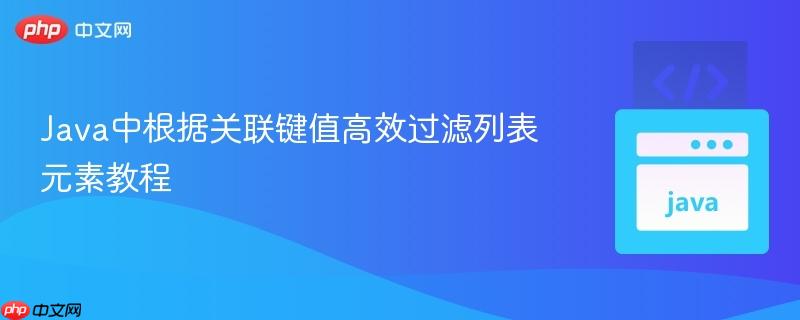 Java中根据关联键值高效过滤列表元素教程