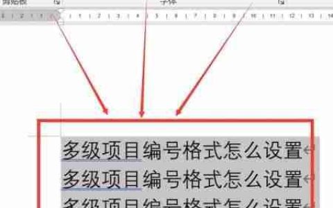 多级项目编号设置技巧