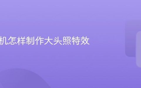 苹果手机怎样制作大头照特效